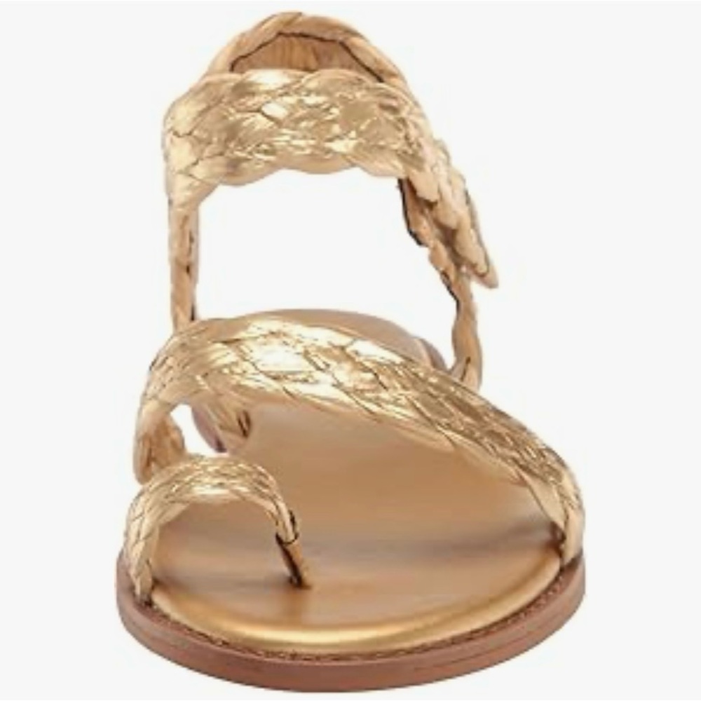 Franco Sarto Gold Braided Sandals